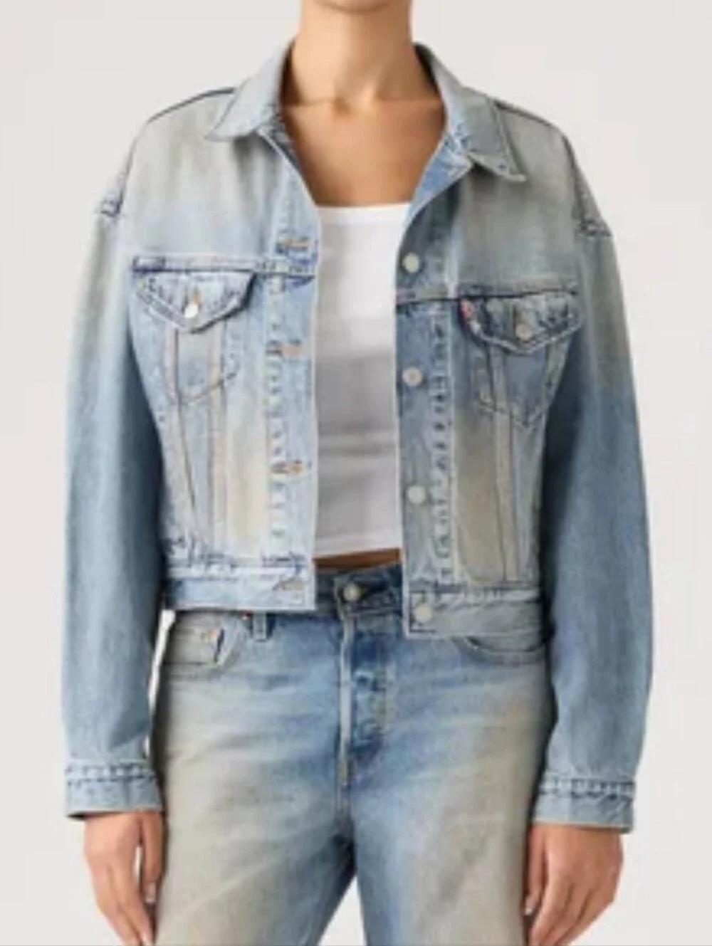 Michael Kors Light Blue High-Rise Women’s Jacket Sz L